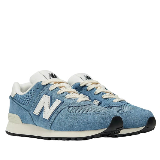 New Balance Little Kids(10.5-3)  574 Lace Shoes-Heron Blue/Sea Salt