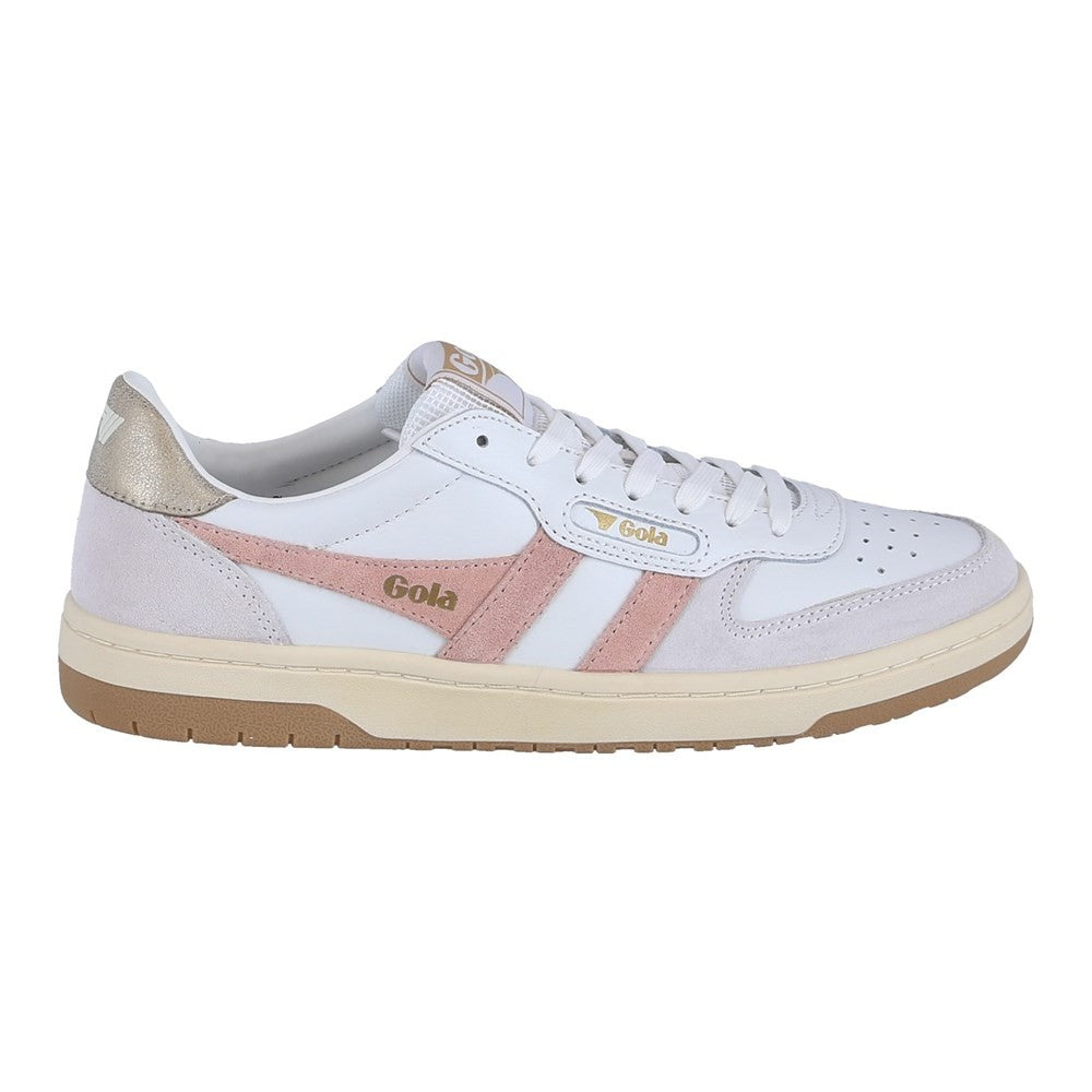 Gola Classics Women's Hawk Sneakers - White/Pearl Pink/Gold