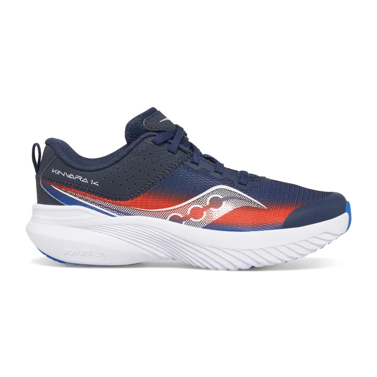 Saucony Big Kid's (13-7) Kinvara 14 Sneaker - Navy | Red
