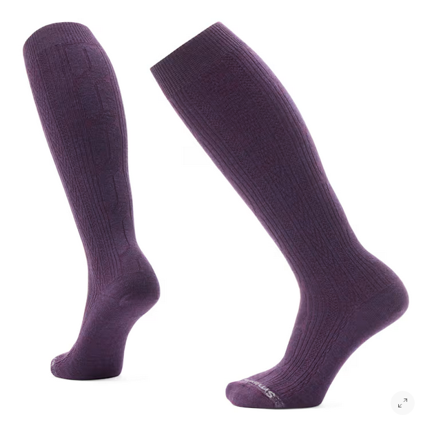 Smartwool Women's Everyday Lifestyle Cable Knee High Socks - Purple Iris