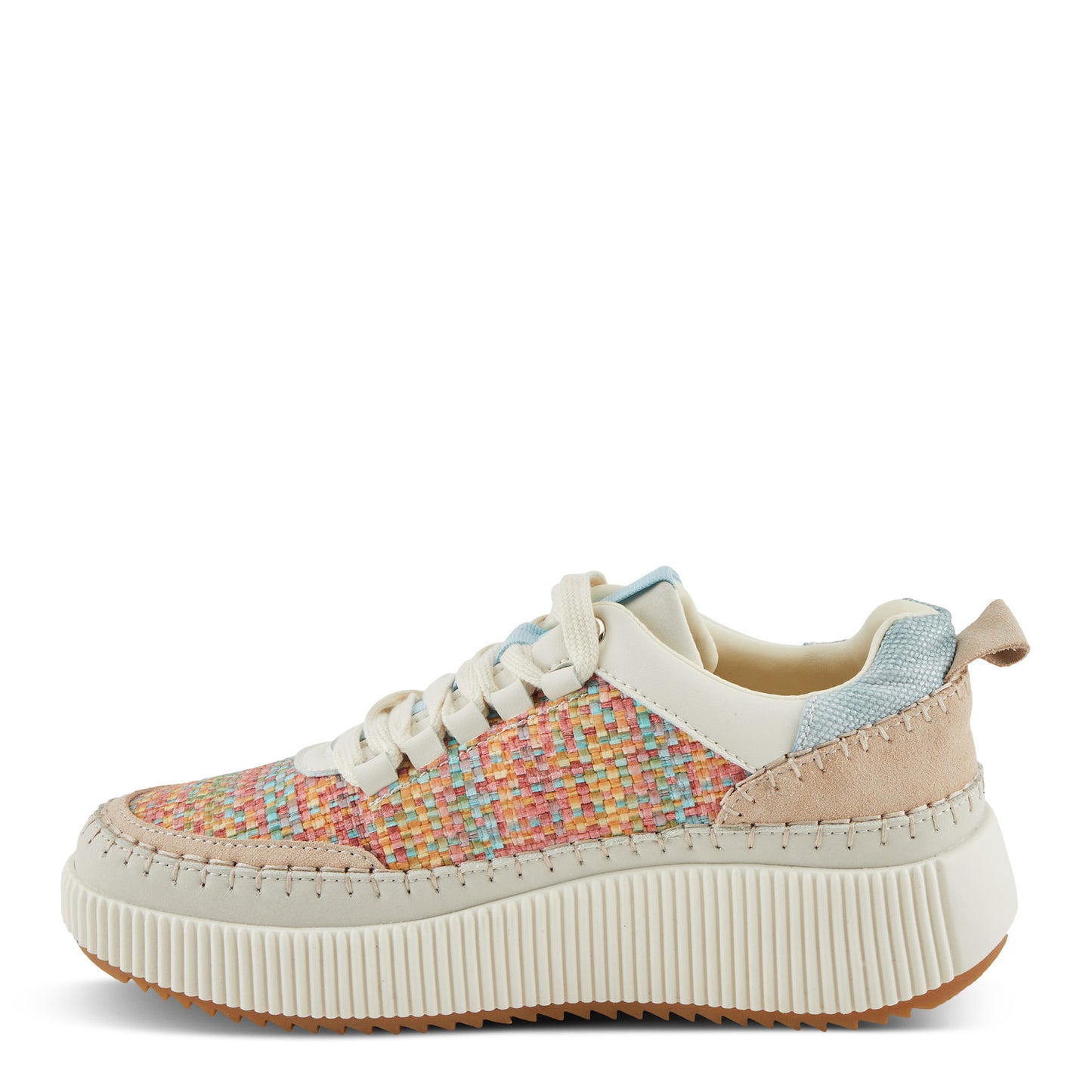 Patrizia by Spring Step Women's Asuka Multicolor Platform Sneaker - Beige Multi