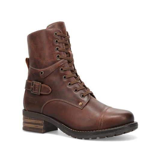 Taos Women's Crave Side Zip Boot - Brown Vintage Leather