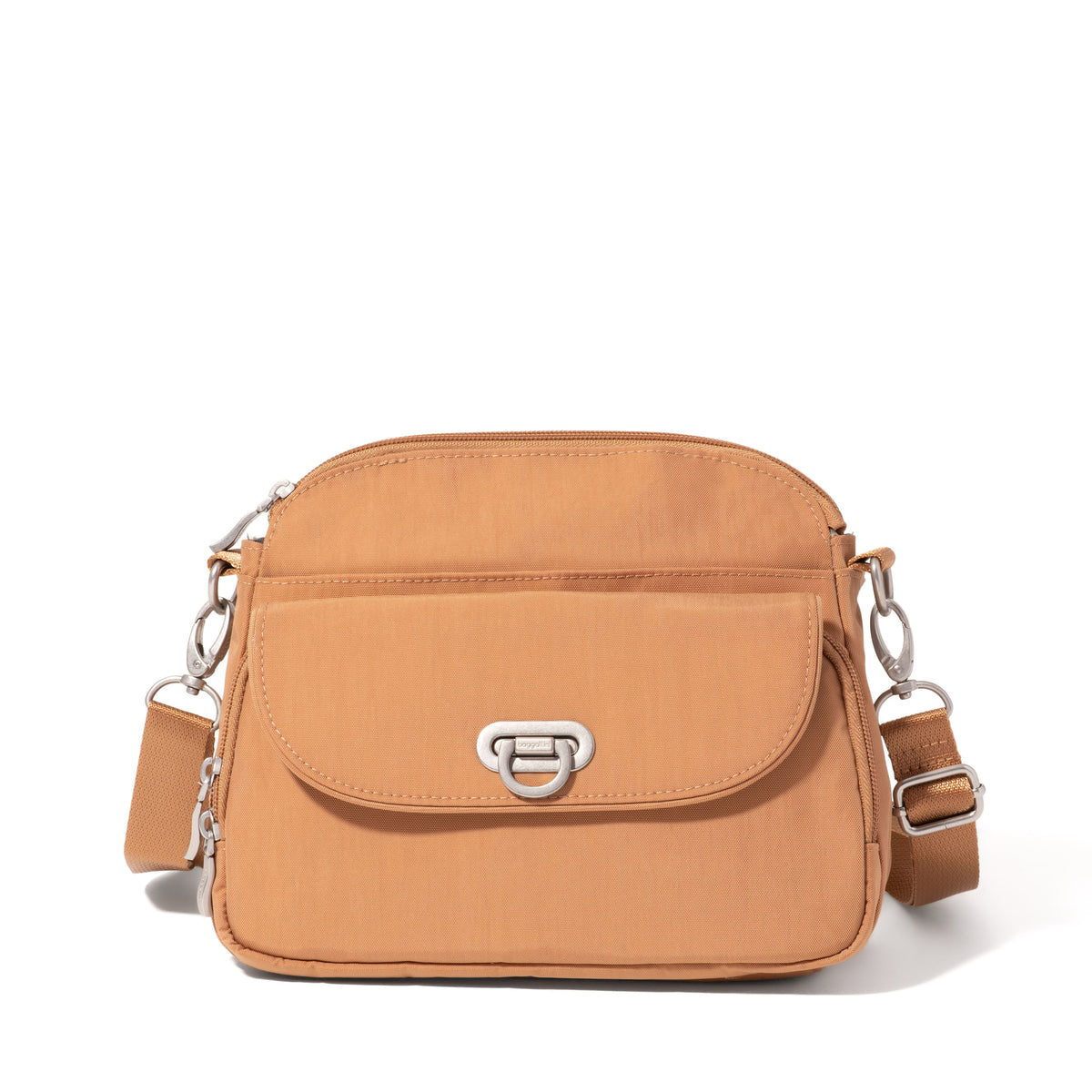 Baggallini Women's Coastal Flip Lock Camera Bag Crossbody - Acorn
