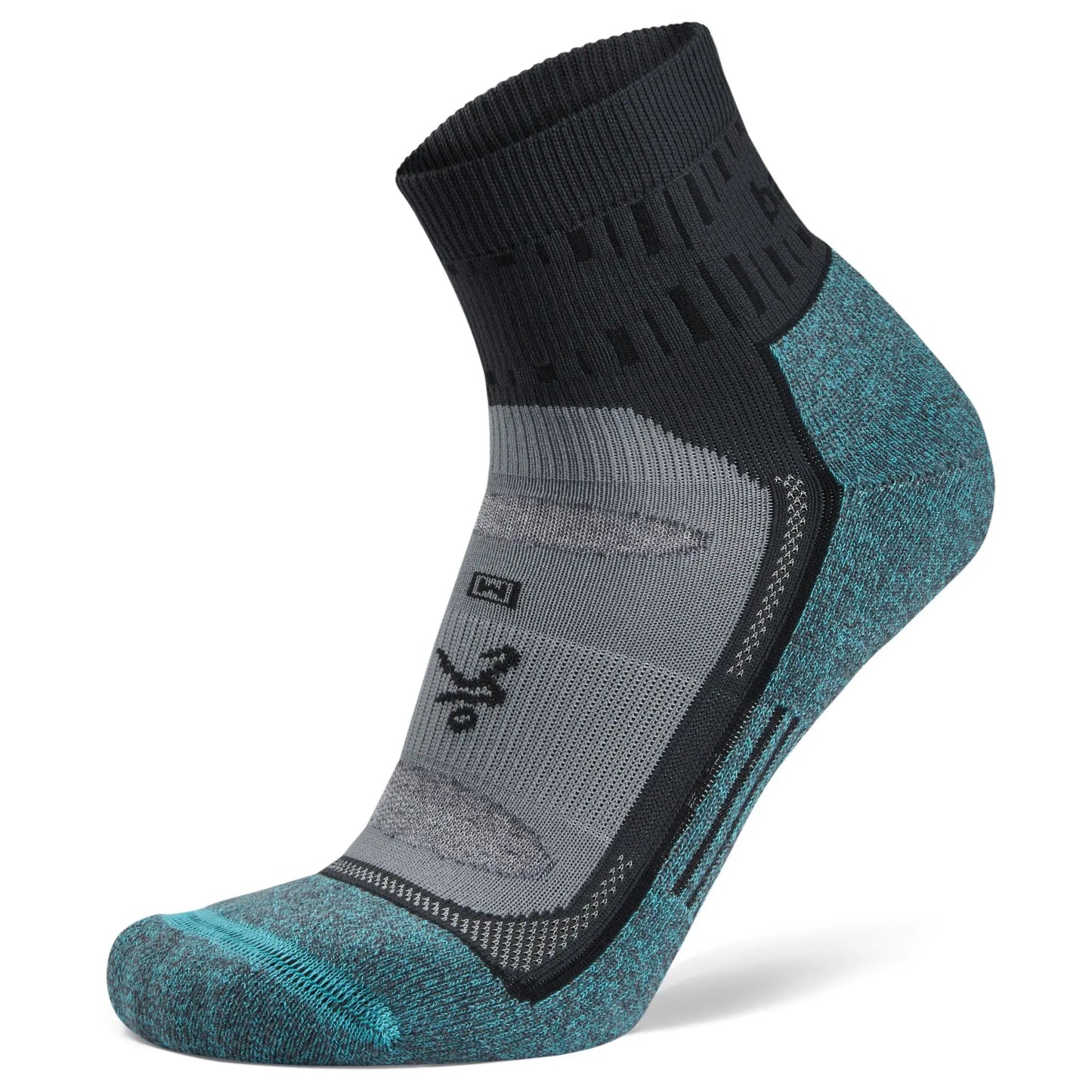 Balega Blister Resist Quarter Sock - Grey/Blue