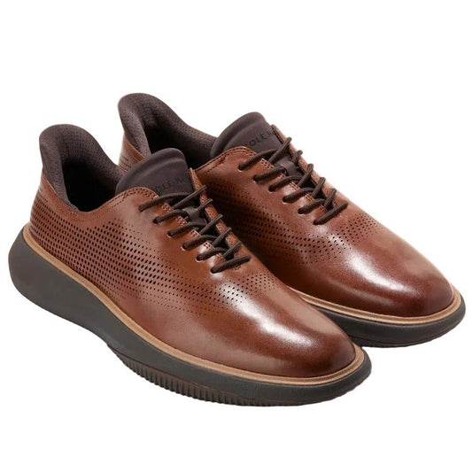 Cole Haan Men's Grand Phaze Laser Quick-On Oxfords - British Tan/ Natural/ Java