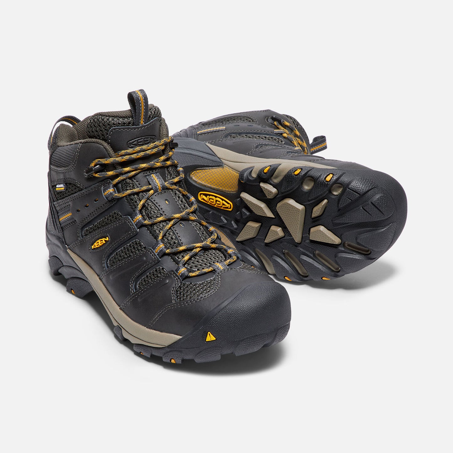 Keen Utility Men's Lansing Steel Toe Waterproof Boots - Raven/ Tawny Olive