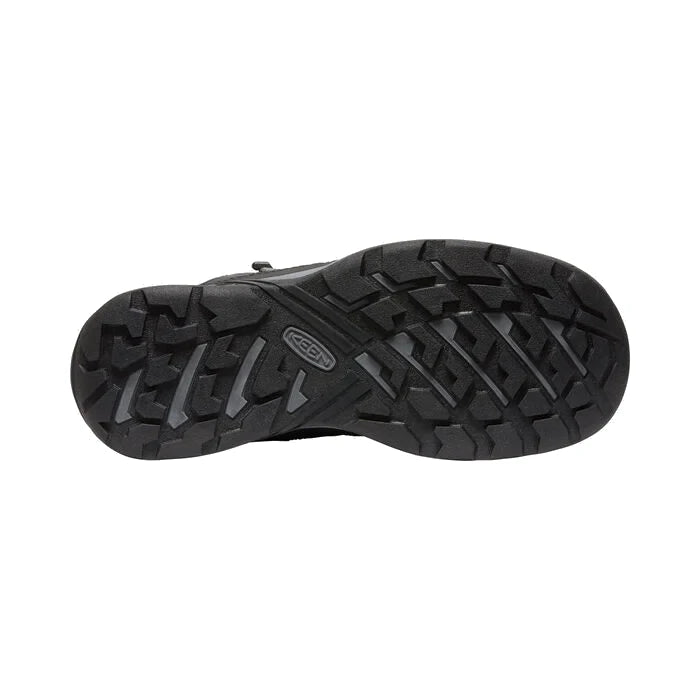 bottom sole with KEEN logo KEEN Men's Circadia Waterproof Boot - Black/Steel Gray