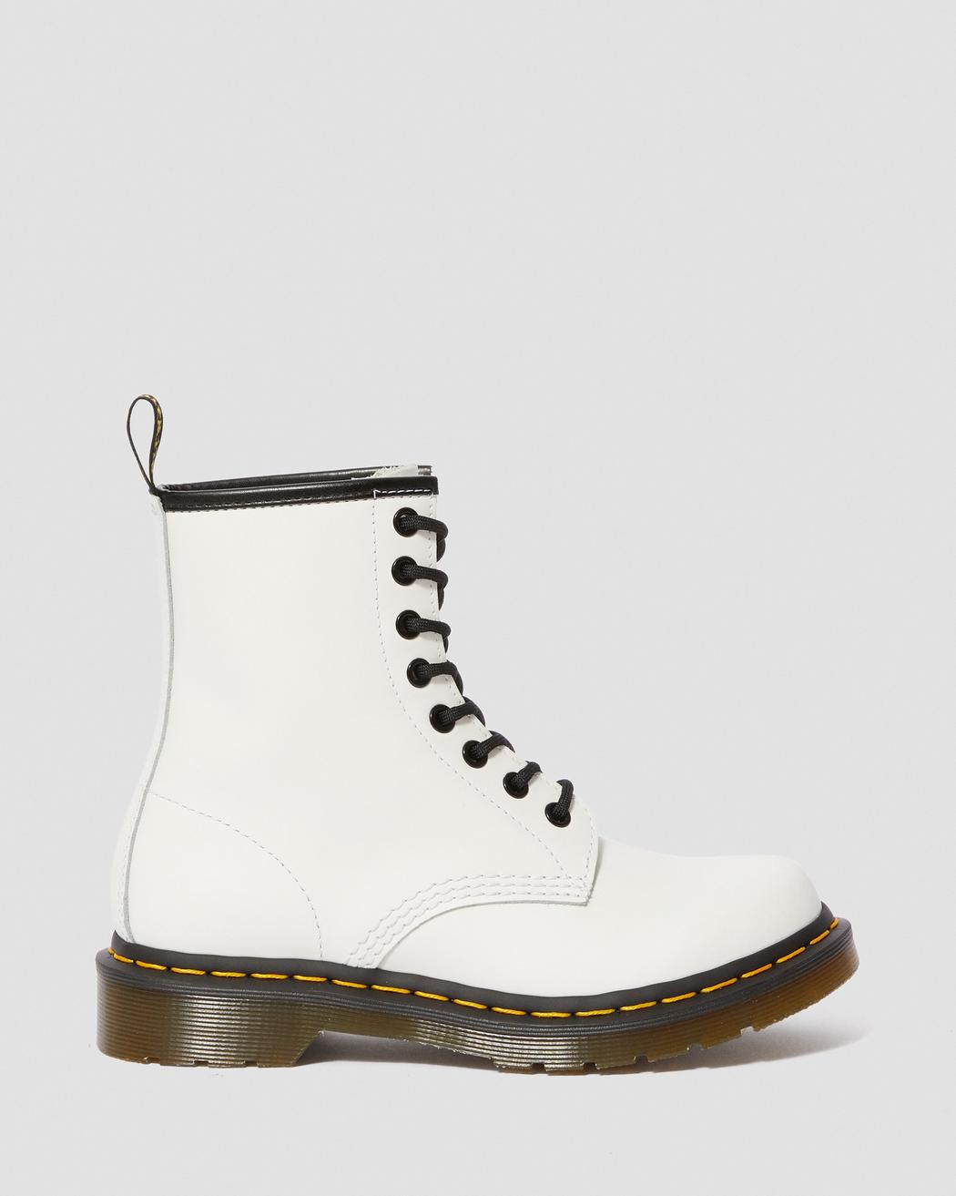 Dr. Martens Women's 1460 Smooth Leather Lace Up Boot - White