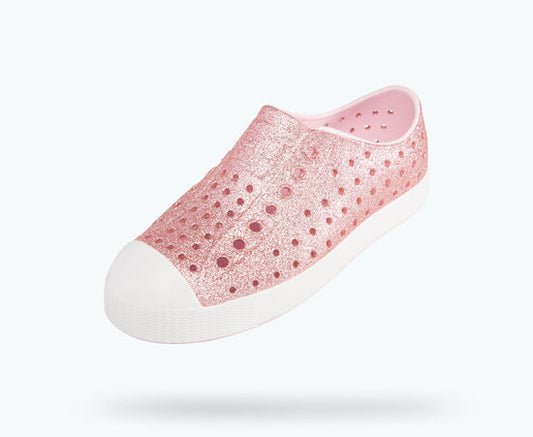 Native Jefferson Milk Pink Bling Youth (kids sizes 11, 12, 13)