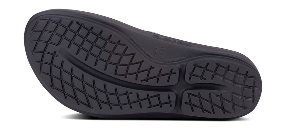 Oofos Women's OOlala Thong Sandal - Black