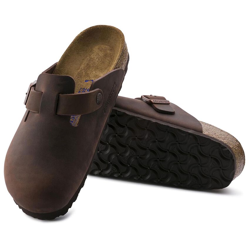 Birkenstock Unisex Boston Soft Footbed Oiled Leather - Habana