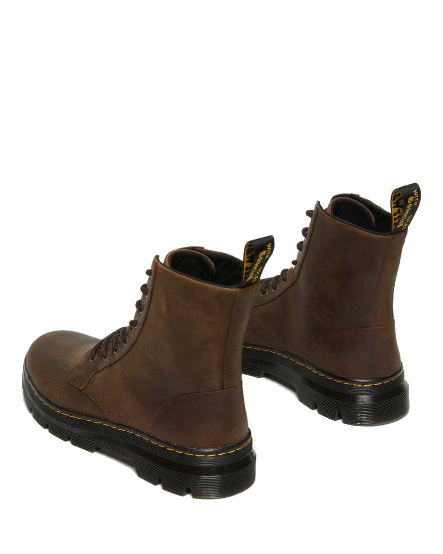 Dr. Martens Men's Combs Crazy Horse Leather Casual Boots - Dark Brown
