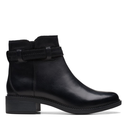 Clarks Women's Maye Ease Boot - Black Leather