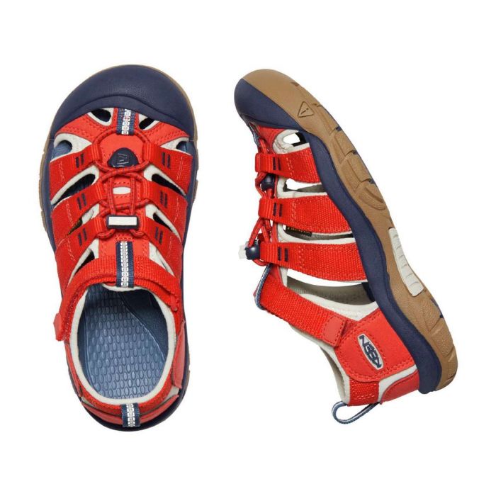 Keen Big Kids' Newport H2 Sandal - Fiery Red/Blue Depths