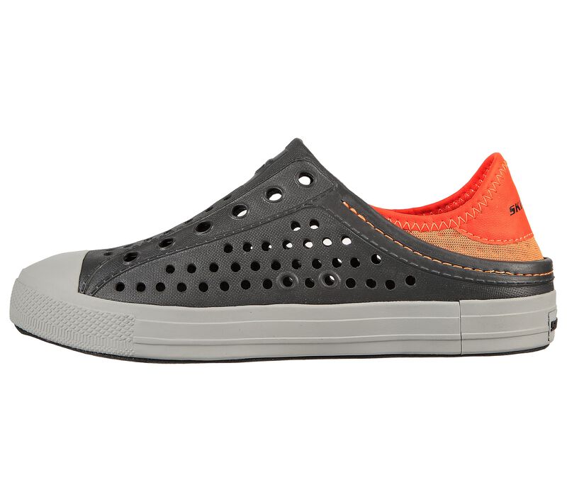 Skechers Kids Foamies Guzman Steps Charcoal Orange Alamo Shoes