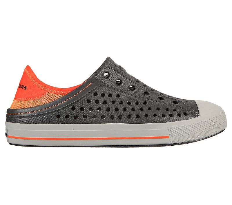 Skechers Kids Foamies Guzman Steps Charcoal Orange Alamo Shoes