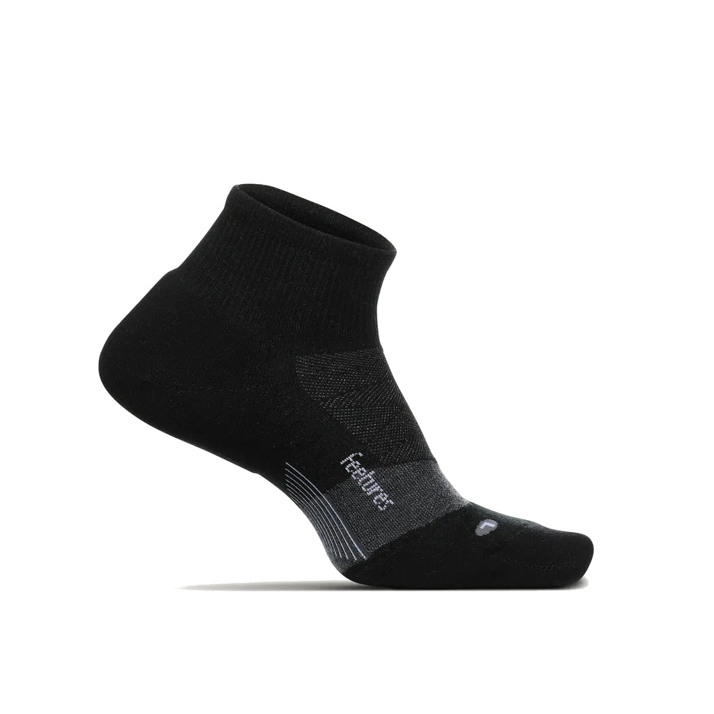 Feetures Merino 10 Ultra Light Quarter - Charcoal