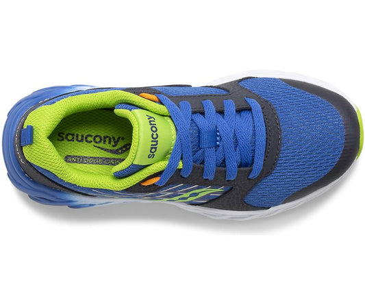 Saucony Big Kid's Wind 2.0 Lace Sneaker (Sizes 10.5 - 7) - Blue/Green