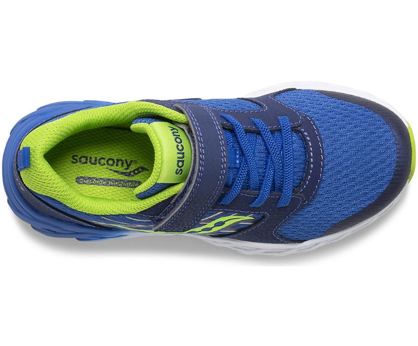 Saucony Big Kid's Wind 2.0 A/C Sneaker (Sizes 10.5 - 7) - Blue/Green