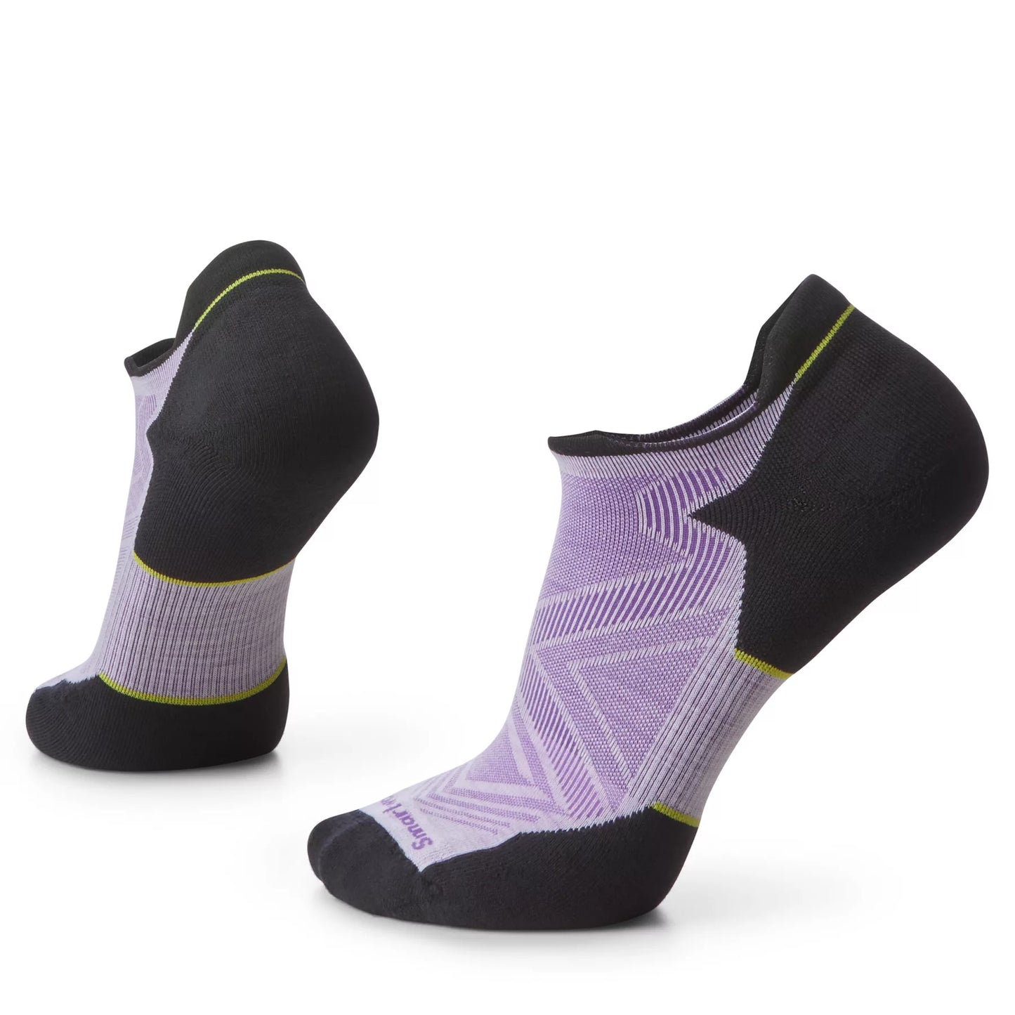 Smartwool Run Targeted Cushion Low Ankle Socks - White/Purple Eclipse