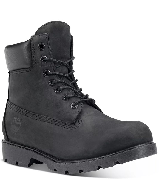 Timberland Men's 6-Inch Basic Waterproof Boots - Black 3/4 view of boot