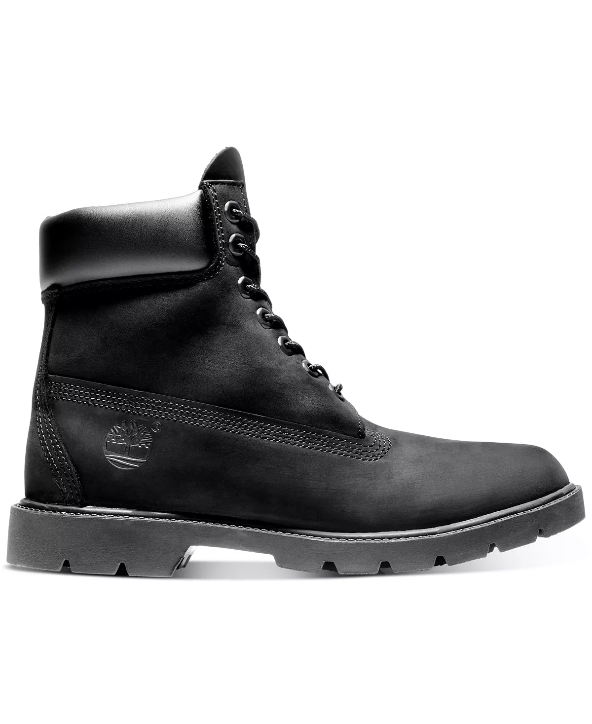 Timberland Men's 6-Inch Basic Waterproof Boots - Black side view of boot