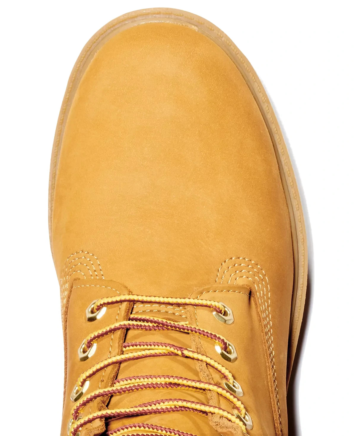 close view of top of shoe Timberland Men's 6-Inch Basic Waterproof Boots - Wheat