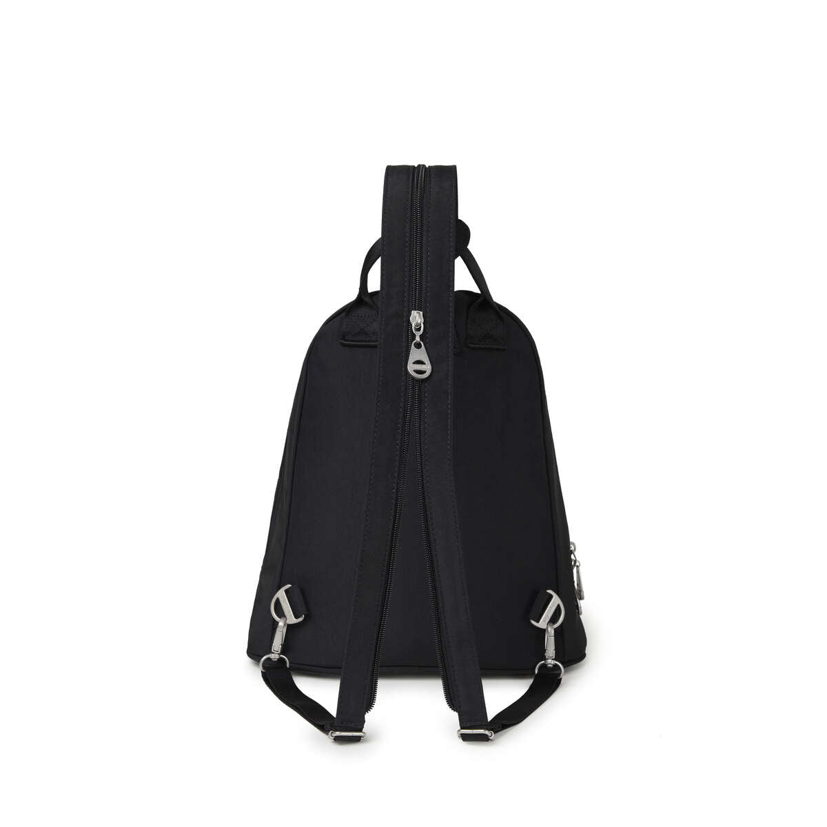 shoulder strap shown of baggallini napes convertible backpack in black