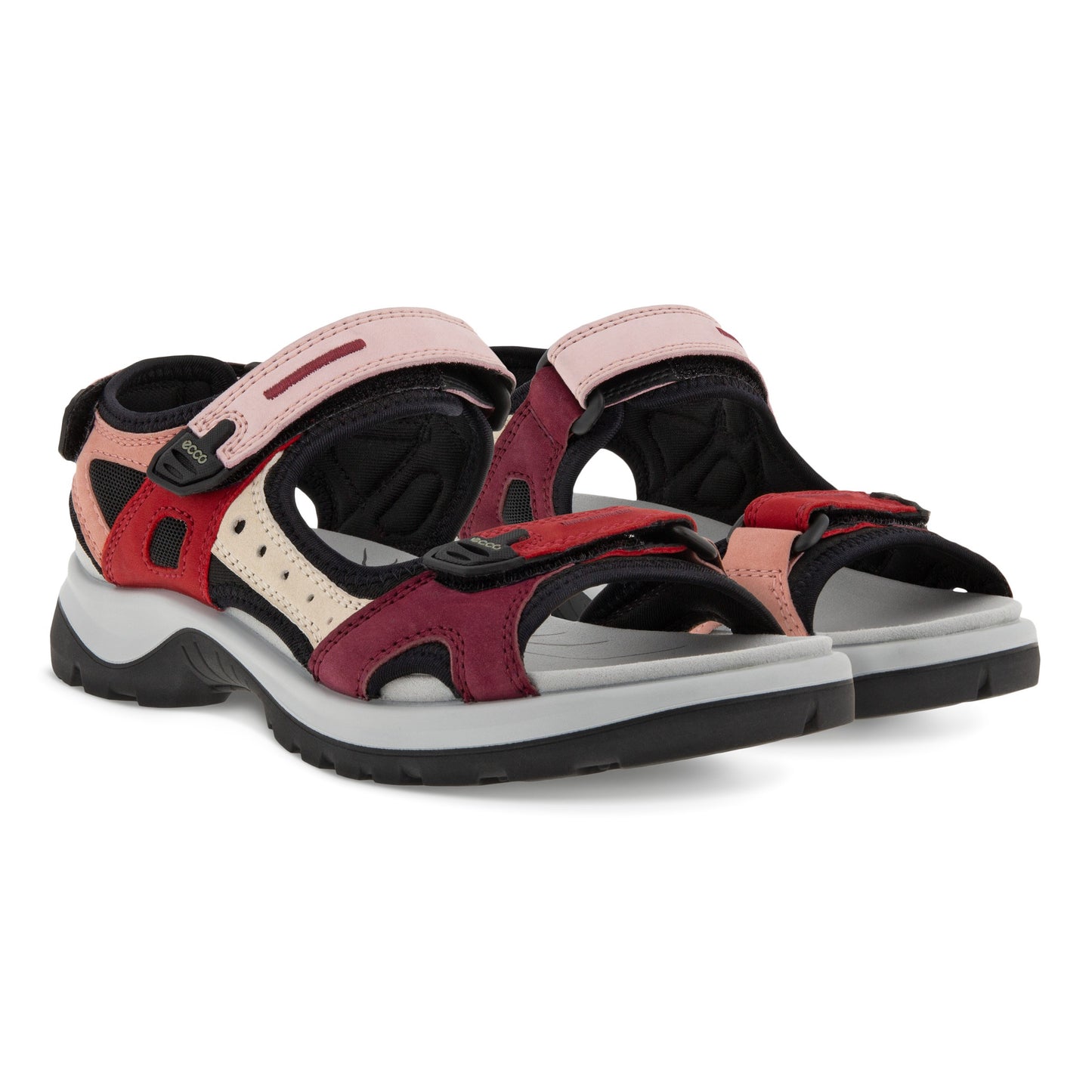 two red sandals 3/4 view ECCO Women's Offroad - Multicolor Chili Red