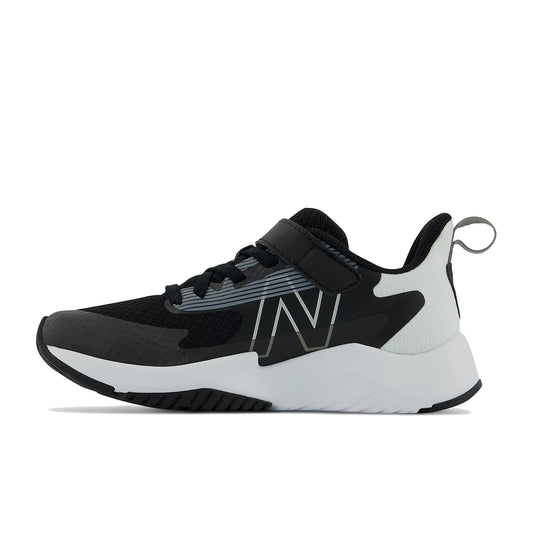 New Balance Kids' Rave Run v2 Bungee Lace with Top Strap - Black/White